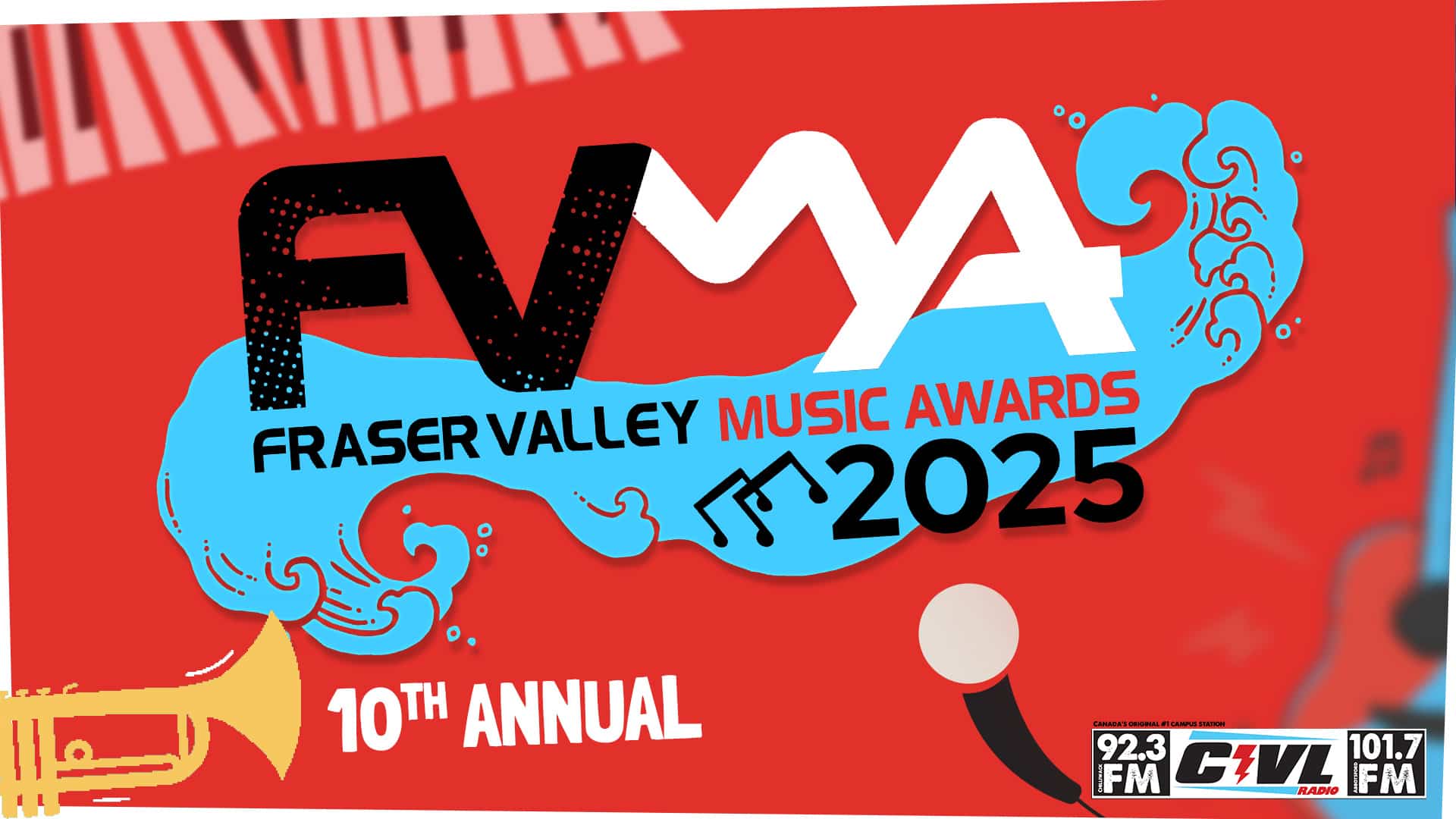 10th Annual Fraser Valley Music Awards 2025 feature banner